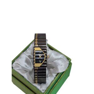 Ladies Vintage Ronica Quartz Wristwatch With New Battery Stainless Steel Band Bl